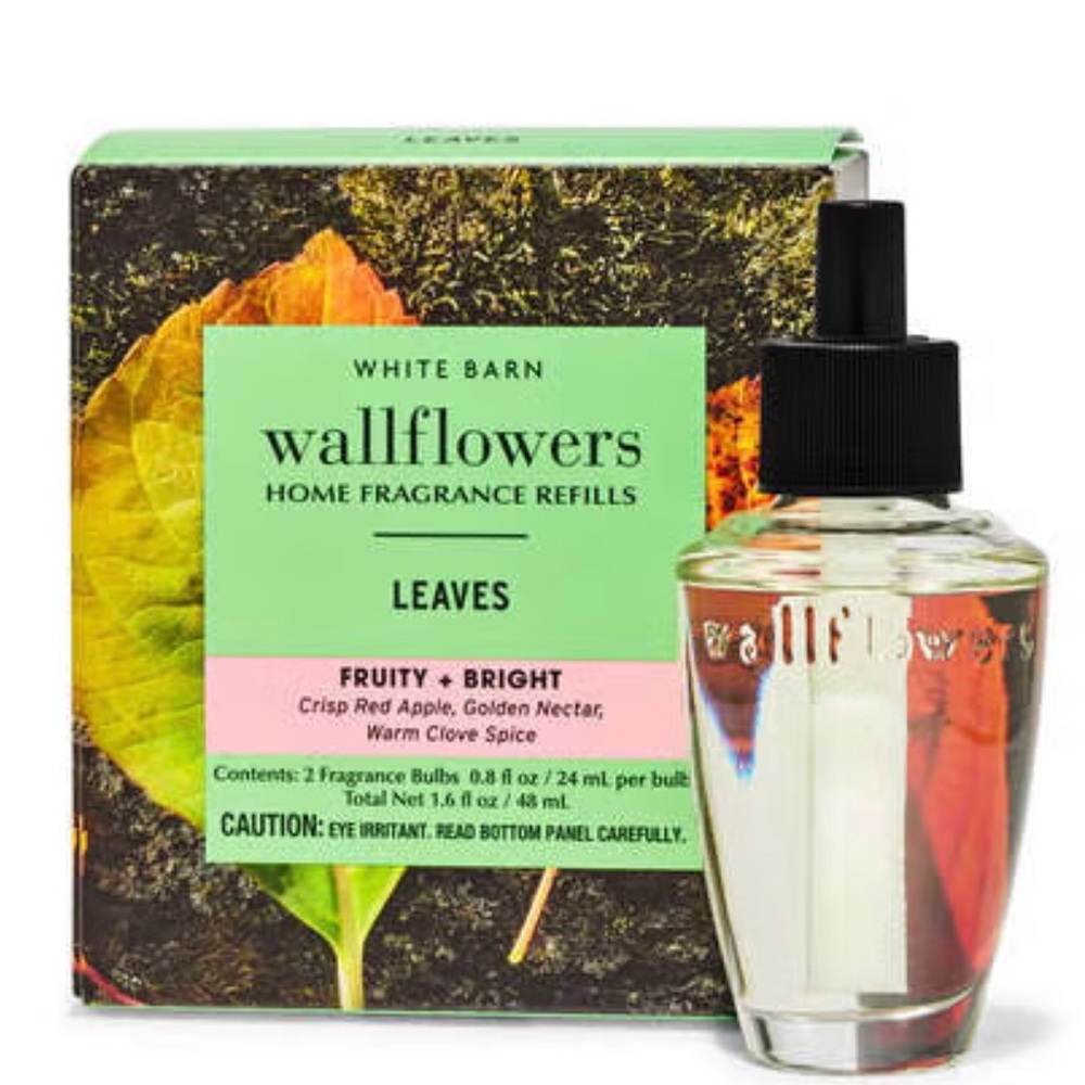 White Barn Bath and Body Works Wallflowers Leaves - 2 pack NWB